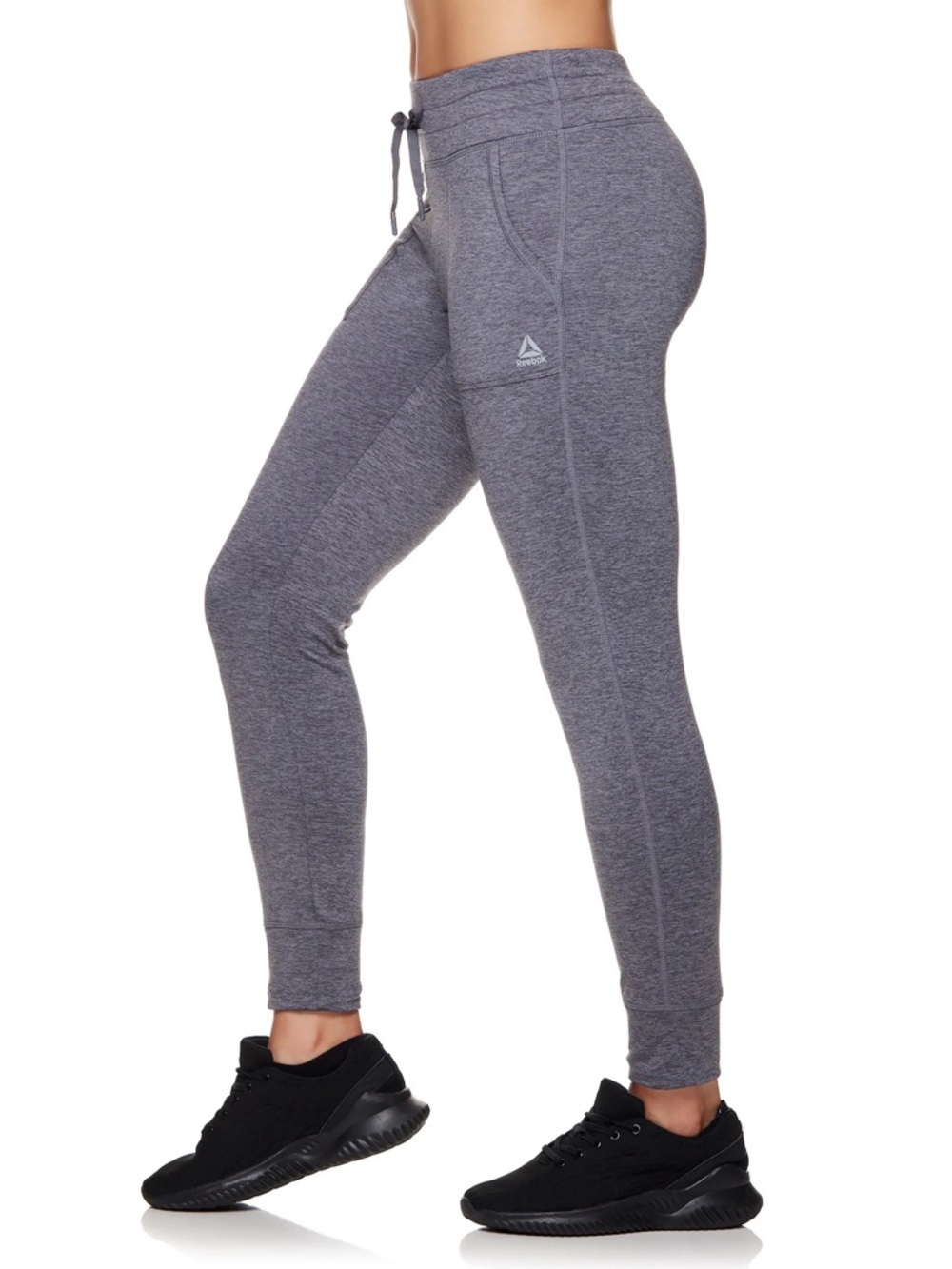 Reebok Elite Duo Drawstring Legging with Cuff Joggers Size Small 2 Front Pockets